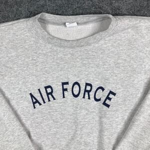 Air Force Sweatshirt Mens Size M Gray Military Pullover Crewneck Armed Forces